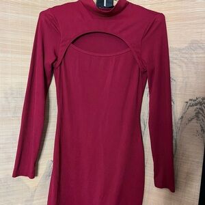 Elegant Red Long Sleeve Dress Valentine’s Day Dress